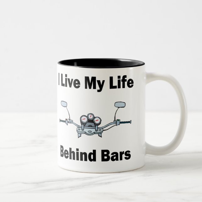 Caneca De Café Em Dois Tons Eu vivo minha vida atrás dos bares (Direita)