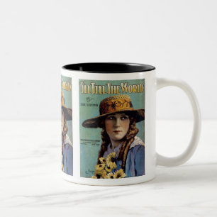 Caneca De Café Em Dois Tons Eu vou contar ao mundo