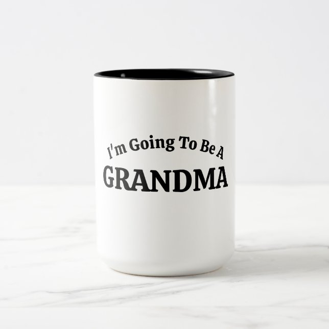 Caneca De Café Em Dois Tons Eu vou ser um vovô, texto preto (Centro)