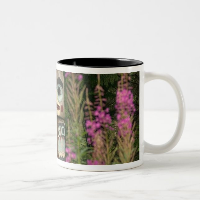 Caneca De Café Em Dois Tons EUA, Alasca, Ketchikan, Totem Bight State (Direita)