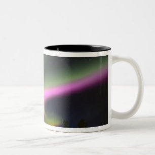 Caneca De Café Em Dois Tons EUA, Alaska, Chena Hot Primaveras. Aurora 2