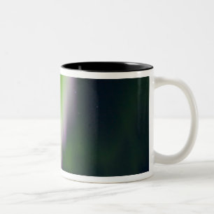 Caneca De Café Em Dois Tons EUA, Alaska, Chena Hot Primaveras. Aurora Borealis