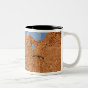 Caneca De Café Em Dois Tons EUA, Colorado, Colorado Springs, Jardim dos