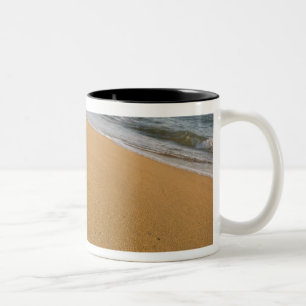Caneca De Café Em Dois Tons EUA, Havaí, Kauai, Kapa'a, frente para a praia.
