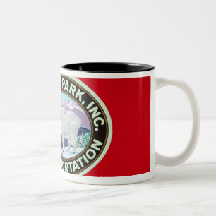 Caneca De Café Em Dois Tons EUA, Montana, Glacier National Park, Vintage 2