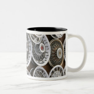 Caneca De Café Em Dois Tons EUA, New mexico, Prewitt: Auto Hubcaps/Rt. 66