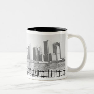 Caneca De Café Em Dois Tons EUA, NOVA YORK: Cidade de Nova York Lower Manhatta