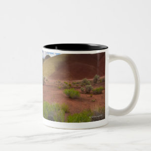 Caneca De Café Em Dois Tons EUA, Oregon, Mitchell, caminho entre pintado