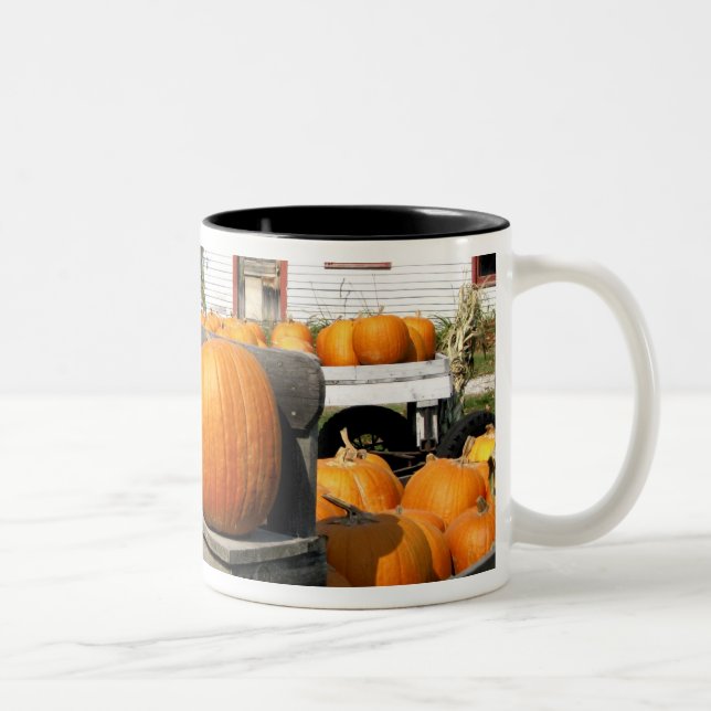 Caneca De Café Em Dois Tons EUA, Vermont.Pumpkins (Direita)