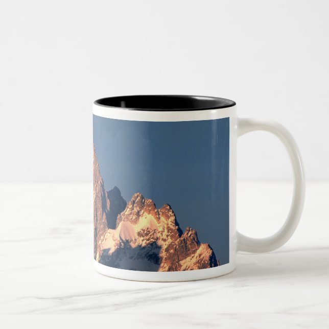 Caneca De Café Em Dois Tons EUA, Wyoming, Grand Teton NP. Lua de cheio (Direita)