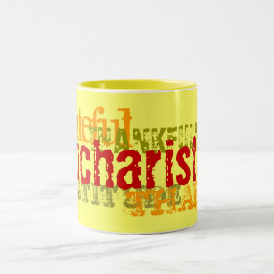 Caneca De Café Em Dois Tons Eucharisteo