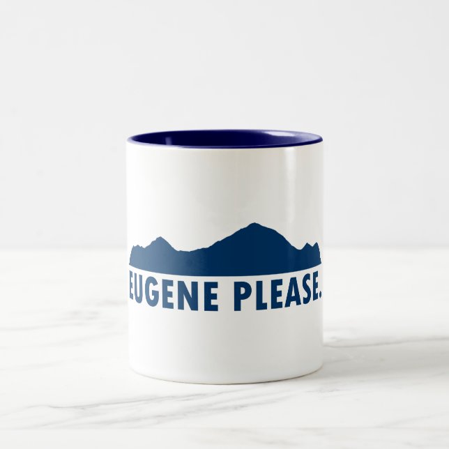 Caneca De Café Em Dois Tons Eugene Oregon, por favor (Centro)