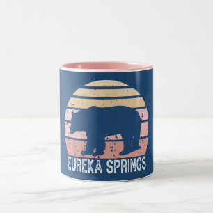 Caneca De Café Em Dois Tons Eureka Springs Arkansas Urso Retro