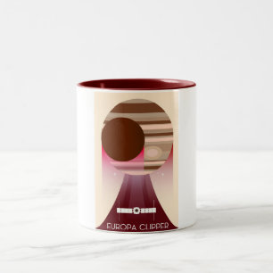 Caneca De Café Em Dois Tons Europa Clipper Space Art