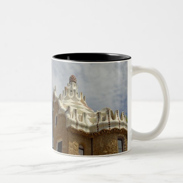 Caneca De Café Em Dois Tons Europa, Espanha, Catalunha, Barcelona. Park Guell, (Direita)