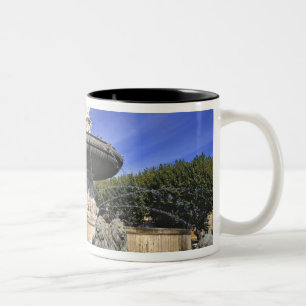 Caneca De Café Em Dois Tons Europa, França, Aix-en-Provence. Fontaine de