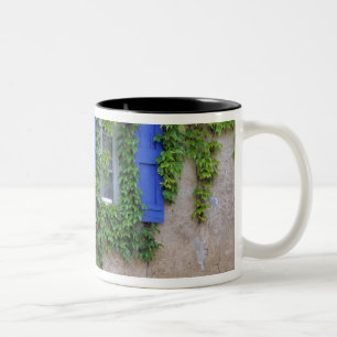 Caneca De Café Em Dois Tons Europa, França, Lourmarin. Vinho em cascata