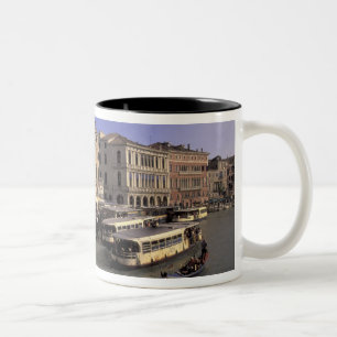 Caneca De Café Em Dois Tons Europa, Itália, Veneza, tráfego de embarcações