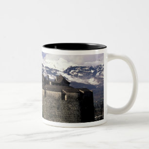 Caneca De Café Em Dois Tons Europa, Liechtenstein, Vaduz. Vaduz Castle, 2