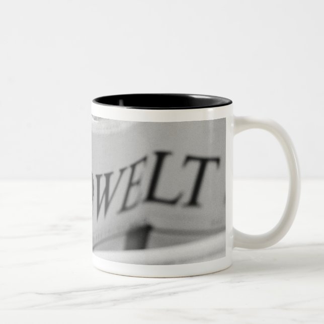 Caneca De Café Em Dois Tons Europa, Suiça, Lucerna. Morra Bem O Mundo (Direita)