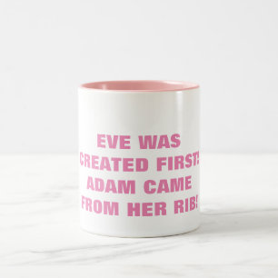 CANECA DE CAFÉ EM DOIS TONS EVE FOI CRIADO PRIMEIRO 