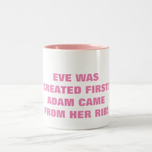 CANECA DE CAFÉ EM DOIS TONS EVE FOI CRIADO PRIMEIRO  (Centro)