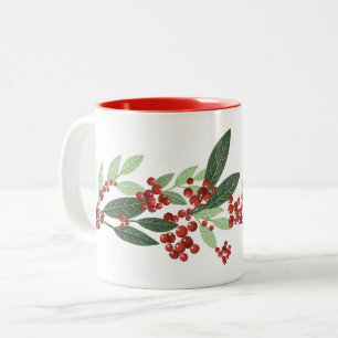 Caneca De Café Em Dois Tons Evergreen Elegance Natal Encantado