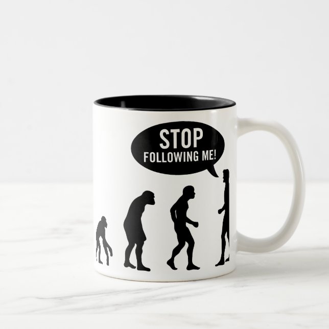 Caneca De Café Em Dois Tons evolução (Direita)