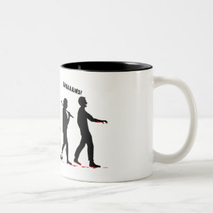 Caneca De Café Em Dois Tons Evolução do zombi