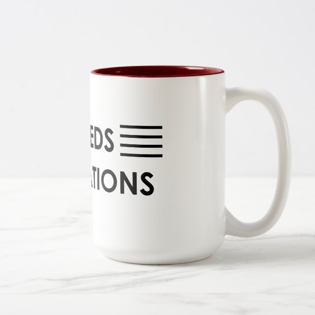 Caneca De Café Em Dois Tons “Exceeds esperas " (Direita)