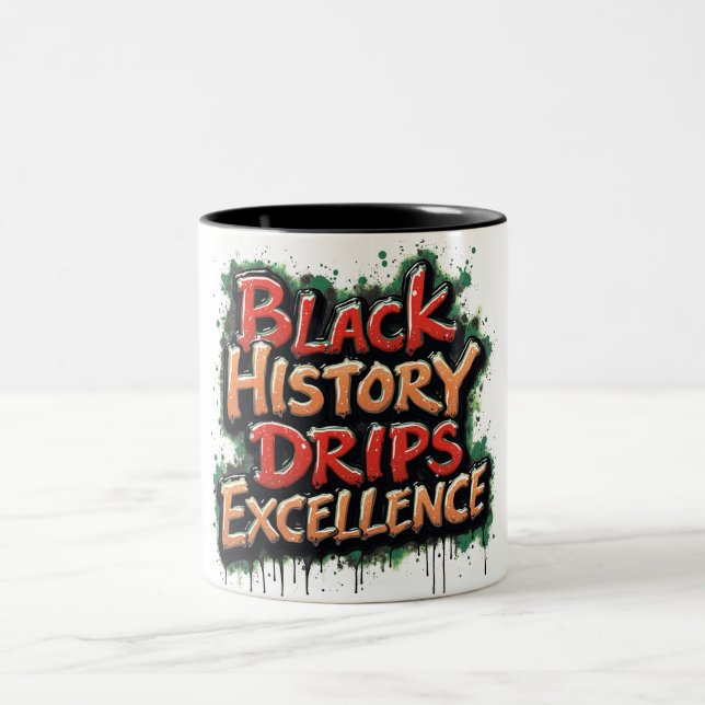 Caneca De Café Em Dois Tons Excelência Goteja (Centro)