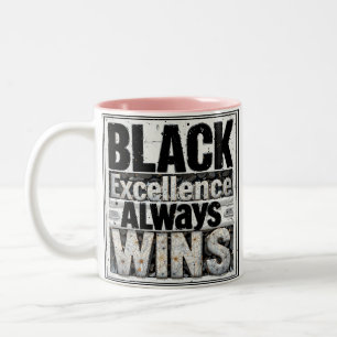 Caneca De Café Em Dois Tons Excelência negra - História negra mês