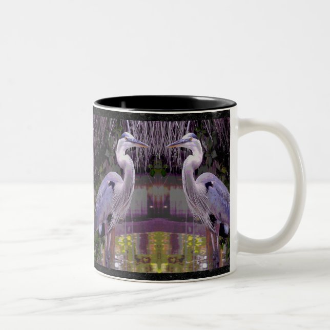 Caneca De Café Em Dois Tons Excelente Blue Heron (Direita)