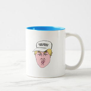Caneca De Café Em Dois Tons Excelente do chapéu da caricatura de Donald Trump