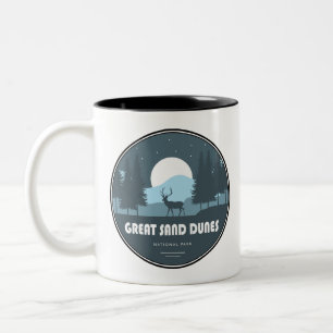 Caneca De Café Em Dois Tons Excelente Sand Dunes National Park Deer