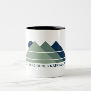 Caneca De Café Em Dois Tons Excelente Sand Dunes National Park Mountain Sun