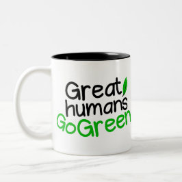 Caneca De Café Em Dois Tons excelentes humanos ficam verdes