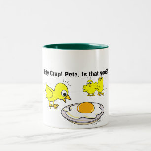 Caneca De Café Em Dois Tons Excremento santamente! Pete, é que você?