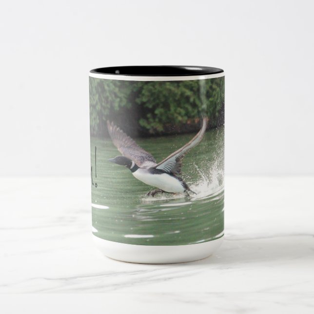 Caneca De Café Em Dois Tons Executar (Centro)
