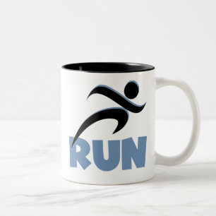 Caneca De Café Em Dois Tons Executar azul