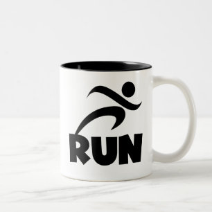 Caneca De Café Em Dois Tons Executar Preto
