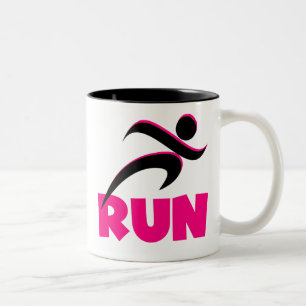 Caneca De Café Em Dois Tons Executar Rosa