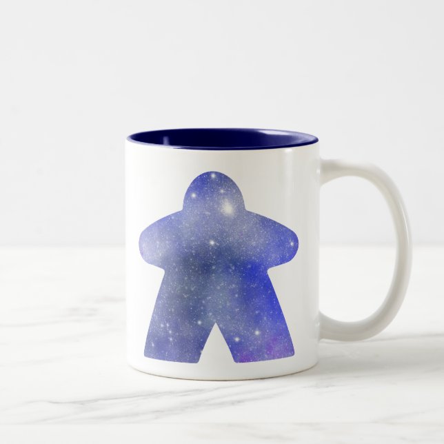 Caneca De Café Em Dois Tons Exemplo de Espaço Azul (Direita)