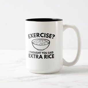 Caneca De Café Em Dois Tons Exercício? Arroz Extra