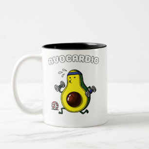 Caneca De Café Em Dois Tons Exercício do exercício da malhação do Vegan do