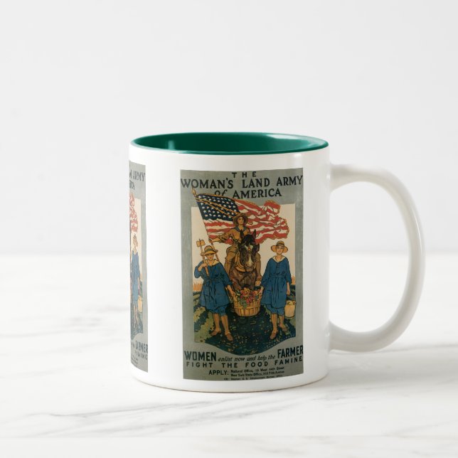 Caneca De Café Em Dois Tons Exército Terrestre das Mulheres (Direita)