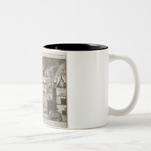 Caneca De Café Em Dois Tons Exibição da ilustração como as mangueiras de f