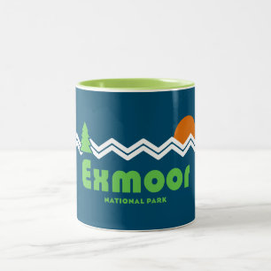 Caneca De Café Em Dois Tons Exmoor National Park Retro