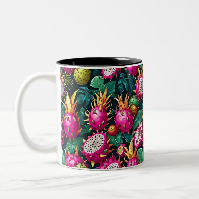 Caneca De Café Em Dois Tons Exótica tropical (Esquerda)