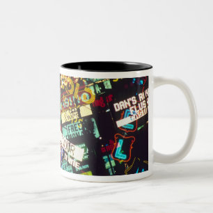 Caneca De Café Em Dois Tons Exposição dupla, sinais de cassino, Las Vegas,